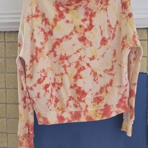 Pilcro Tie-Dye Top in Red and Yellow